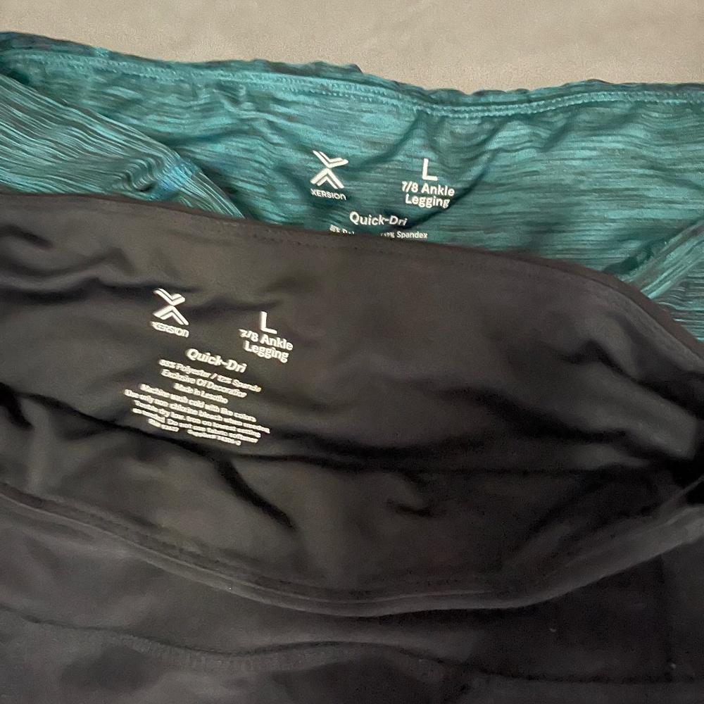 Black and Teal leggings